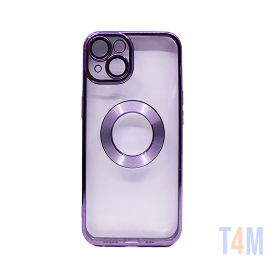 Capa de Silicone Rígida com Protetor de Câmera para Apple iPhone 14 Roxo